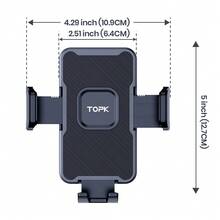 TOPK Car Phone Holder Mount, Car Mount With Hook Clip For Car Air Vent 360° Rotation Phone Mount Compatible With IPhone And Android Cell Phones - one-size - View 10