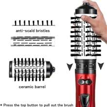 Rotating Hair Dryer Brush, Rotating Hair Brush, Rotating Blow Dryer, 3-In-1 Hot Air Styler And Rotating Hair Dryer For Dry Hair, Curl Hair, Straighten Hair