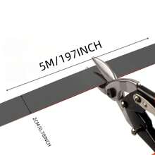 1Roll 197in Mirror Self-Adhesive Flat Decorative Lines Strip Stainless Steel Gold Wall Sticker Background Wall Study Ceiling Edging