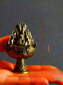 2pcs Aloeswood Incense For Peaceful Sleep, Antique Hollow Lotus Incense Burner, Mini Multi-Hole Lotus Lamp Ornament