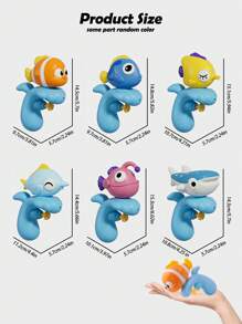 1pc Clownfish Water Gun Toy, Beach Pool Shooting Game Water Gun Toy For Summer Pool Beach, Ocean World Outdoor Toy, Suitable For Children 3+ And Adults, Fit For Birthday Party And Summer Outdoor Water Fight, Family And Friends Interaction, Birthday/Holiday Gift (Some Colors Random)