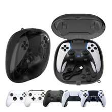 Aufbewahrungskoffer für P5/P5 Edge/X One Serie Controller, tragbare Hartschalen-Transporttasche, transparent und sichtbar, resistent gegen Staub/Kratzer/Wasser. Mit 1 Ladekabel, 1 Schlüsselband und 1 transparentem Haken