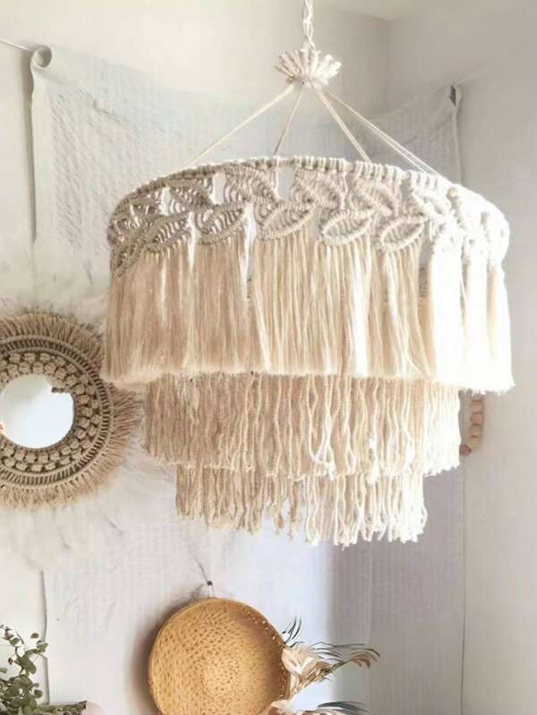 Bohemian-Style Tapestry Lampshade, Retro Creative Hand-Woven Long Tassels, Home Chandelier Decorative Lampshade, Hand-Woven Strap Curtain Tie, Hand-Woven Curtain Tie Rope, Nordic-Style Curtain Tie, Home Decoration, Room Decoration, Wall Decoration Gift, Suitable For Home Decoration, Model Rooms, Bedrooms, Dining Rooms, Homestays And Banquet Decorations, And Can Be Used As Birthday And Graduation Gifts.