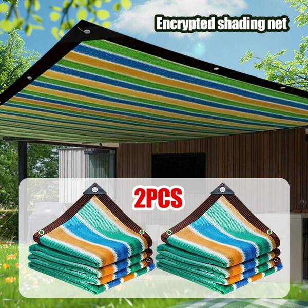 2pcs UV Blocking Sun Shade Cloth, 90% Sunblock Fabric For Garden, Patio, Plants, Greenhouse, Outdoor Gazebo, Lawn, Picnics, Pools, Dog Houses, Chicken Coops, Easy To Install