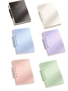 1/6pieces Portable Pocket Notebook, Morandi Mini Notebook, Portable Pocket Loose Leaf Notebook With High Appearance, Portable Notepad, Memo Diary, Schedule, Organizer Of School, Office And Study Supplies Agendas