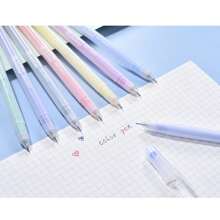 Juego de 3 piezas/6 piezas/12 piezas de bolígrafos de colores caramelo, bolígrafos de marcador para estudiantes, con carcasa traslúcida mate simple, bolígrafos de tinta de colores, de 0.5mm, adecuados para uso diario, calificación, práctica de escritura, corrección de trabajos