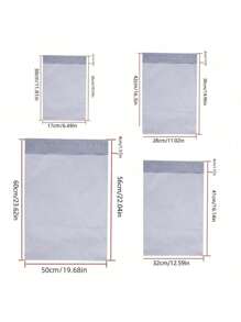 100pcs/Set Brand New White Thick Waterproof Self-Adhesive Courier Mailing Bags, Suitable For Shipping, Mailing And Commercial Packaging