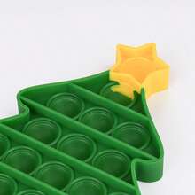 Grüner Weihnachtsbaum Push Bubble sensorisches Fidget Spielzeug, Stress Relief Knall-Spielzeug für Erwachsene und Kinder, Partydekoration und Geschenke für Weihnachten, Halloween, Entspannungsspielzeug für Jungen und Mädchen