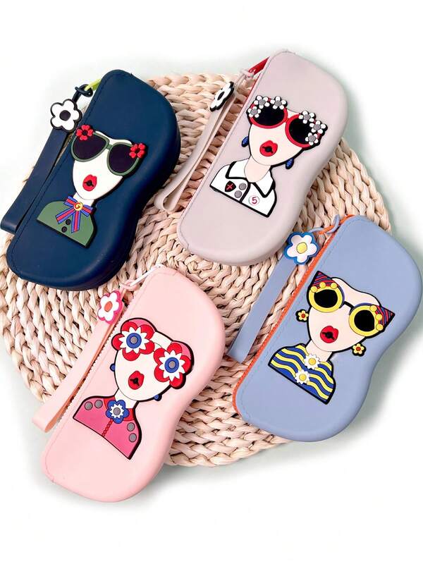 Waterproof Silicone Eyewear Case - Travel-Ready Shockproof Design With Hanging Strap, Portable Dust-Free Organizer For Women/Men (Stylish Unisex Accessory)