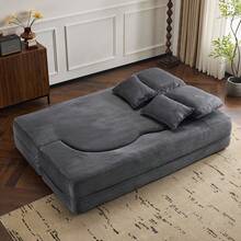 Sofá cama plegable tamaño Queen, sofá cama de chenilla, sofá cama convertible con espuma de alta densidad, sofá cama plegable para sala de estar, habitación de invitados, dormitorio-2845 - Multicolor - Ver 4