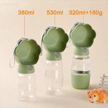 2 In 1 Dog Water Bottle With Food Container For Small Large Dogs Outdoor Portable Pet Drinking Bowl Puppy Cats Feeder Labrodor