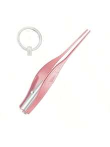 RAF 1pc LED Ear Cleaner Spoon, Handheld Flexible Tool For Earwax Removal, Soft Elastic Paint Surface, Ear Care Accessory, Hygienic Ear Spoon