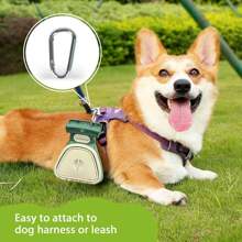 1 Piece Dog Poop Picker - Poop Clip - Easy To Carry (Includes 3 Rolls = 60 Plastic Trash Bags) - Foldable Trash Cleaner - Portable Hiking Clip Pet Poop Clip - Enjoyable Dog Walking - Trash Bags Can Be Stored Inside The Container Dog Poop Picker Dog Poop Scoop, Suitable For Small And Large Dogs