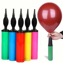 1pc/3pcs/Set Balloon Inflator, Hand Pump, Portable Foot Pump, Balloon Air Blower, Suitable For Birthday Party, Celebration, Wedding, Balloon Inflation (Random Color)