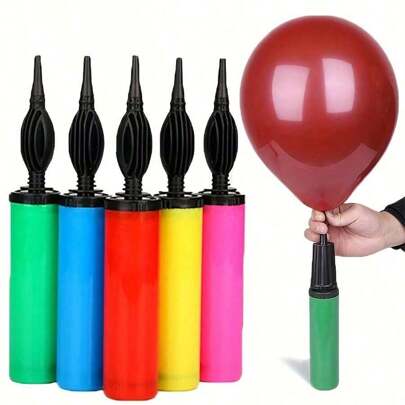 1pc/3pcs/Set Balloon Inflator, Hand Pump, Portable Foot Pump, Balloon Air Blower, Suitable For Birthday Party, Celebration, Wedding, Balloon Inflation (Random Color)
