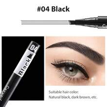 6Pcs Eyebrow Pencils For Women, Wooden Hard-Core Dark Brown Eyebrow And Eyeliner Pencil, Long Lasting Waterproof And Sweat-Proof, Beginner Makeup Brow Pencil,Create A Natural Eye Brow Makeup - 04# 2Pcs Sponge Head(1)-black - View 2