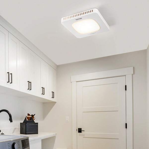Bathroom Exhaust Fan, 110 CFM High-Efficiency Ventilation, 1.5sones Low Noise Operation All-Copper Motor, Energy-Saving Bathroom Ceiling Fan, No Need For Attic Access, For Various Ceilings