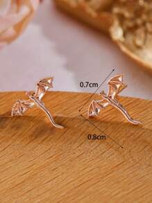 1 par de pendientes tipo mariposa minimalistas, joyas de moda aptas para uso diario, un regalo sorpresa perfecto para la novia o la mejor amiga
