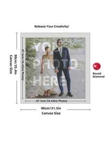 1pc Custom 5D DIY Diamond Art Painting Kit - Personalize With Your Photo, Round Or Square Acrylic Diamonds, Ideal For Home Decor & Unique Gifts, 11.81x15.7in, Diamond Art Kits - Multicolor - View 47