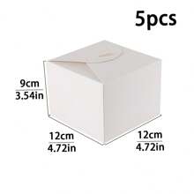 5 Stücke/10 Stücke große quadratische Kuchenbox, kleine Kraftpapier Backwarenbox für Kekse, Gebäck, Süßigkeiten, Mondkuchen Verpackung