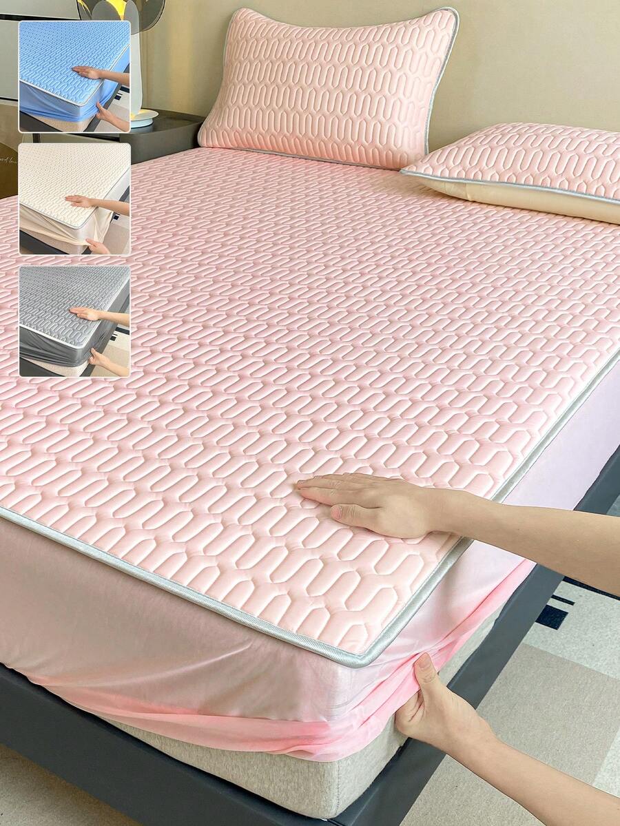 1 tấm vải trải giường mềm mại chống trượt bằng cao su Latex Ice Sensitive, nhẹ, thoáng khí, thấm mồ hôi cho giường, tấm bảo vệ nệm, khăn trải giường cho phòng ngủ, vỏ nệm cho giấc ngủ thoải mái