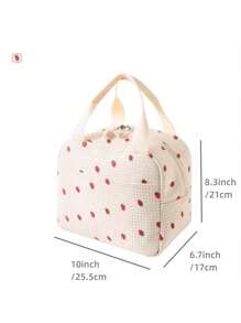 Borsa termica da pranzo per l'esterno, borsa isolante per lavoro, campeggio, picnic, carina in velluto a coste, borsa termica riutilizzabile
