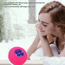 Bluetooth Shower Speaker Portable Bluetooth Speaker 360 HD Surround Sound Waterproof Wireless Speaker With Suction Cup Colorful LED Lights Built-In Mic Shower Radio For Party Travel Beach