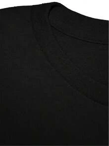 1pc Camiseta de Hombre del Día de San Valentín I Love My Crazy Wife, 100% Algodón, Cuello Redondo, Manga Corta, Ajuste Regular, Ropa Casual de Fin de Semana, Ropa Casual para Todas las Estaciones, 180gsm - Ideal para San Valentín, Año Nuevo, Día del Padre, Navidad - Negro - Ver 4