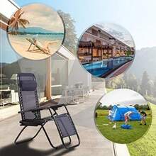 Zero Gravity Chair Lounge Chair Set Of 2 Lawn Chair Outdoor Chair Deck Chairs - Blue - View 3