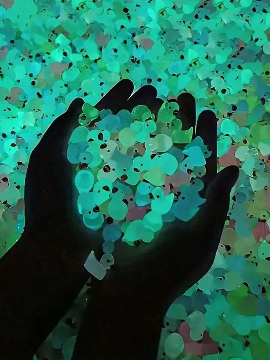 10/20/30/50/100Pcs Mini Glitter Ducks Colorful Little Resin Ducks, Luminous Mini Resin Ducks, Can Be Hidden Plastic Animal Figures, For Playhouse Miniature Playhouse Landscape Aquarium Decoration Best Gifts (Random Color) - Multicolor - View 1