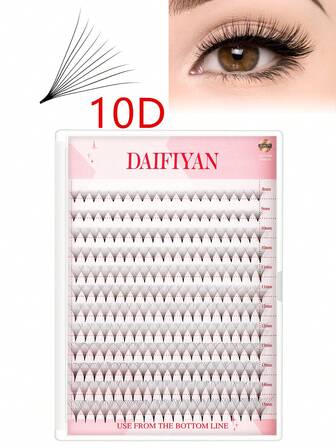 DAIFIYAN 240 Fans Premade Fans Eyelash Extensions 10D 8-15mm Mixed Length Promade Lash Fans C/D Curl Premade Fans Pointed Thin Base Handmade Volume Premade Lash Extensions Fanslash Clusters,Eyelash Clusters,Individual Eyelashes,Lashes,Fake Lashes