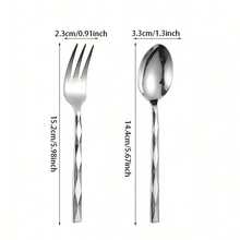 16pcs/Set Stainless Steel Silver Rhombus Pattern Coffee Spoons/Tea Spoons (Approx. 5.67 Inches), Suitable For Stirring, Sugar, Fruit, Ice Cream, Milk,School Supplies