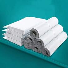 100个/50个/20个/10个装加厚防水纯色礼品袋，简约多用途袋，适用于办公、运输和邮寄，男士生日礼物，情人节礼盒，男士礼品盒，男士礼物，批发礼品袋，蓝色礼品袋，情人节，情人节礼物，母亲节礼物，伴娘礼物，毕业礼物，生日礼物，结婚礼物，生日，新娘，婚礼 - 白色 - 查看 10