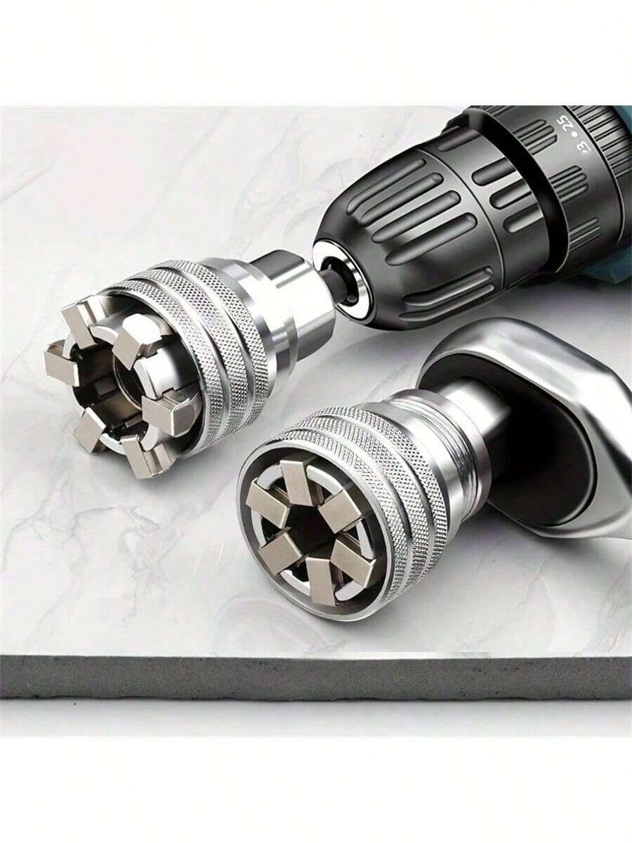 1 cờ lê ổ cắm có thể điều chỉnh đa năng cho hệ mét tiêu chuẩn 10-19mm, cờ lê có đầu vặn 3/8"-3/4", cờ lê ổ cắm có thể điều chỉnh cho cờ lê lực mô-men xoắn có đầu vặn 3/8" và máy khoan điện