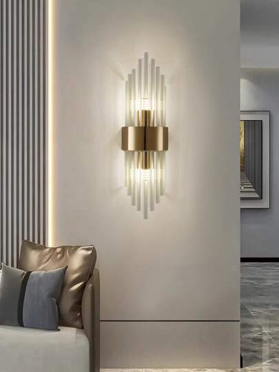 1PC/ Moderne Goud Crystal Wand Sconce Stainless Steel Base High Quality Body Cafe, Living Room, Bedroom Home Sconce, Room Lamps view 10