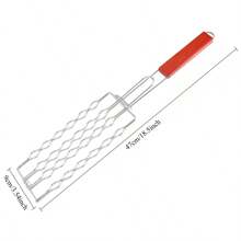 Stainless Steel Barbecue Basket - Ideal Choice For Sausages, Picnics And Camping - Essential Barbecue Accessory For Camping | Stainless Steel Material | Sturdy And Durable, Sausage Rack