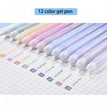 Juego de 3 piezas/6 piezas/12 piezas de bolígrafos de colores caramelo, bolígrafos de marcador para estudiantes, con carcasa traslúcida mate simple, bolígrafos de tinta de colores, de 0.5mm, adecuados para uso diario, calificación, práctica de escritura, corrección de trabajos
