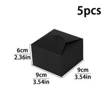 5 Stücke/10 Stücke große quadratische Kuchenbox, kleine Kraftpapier Backwarenbox für Kekse, Gebäck, Süßigkeiten, Mondkuchen Verpackung