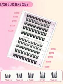 80/100 racimos DIY de pestañas postizas falsas pequeñas y delgadas, pestañas segmentadas, con rizado C+D ligero, pestañas individuales autoinjertas