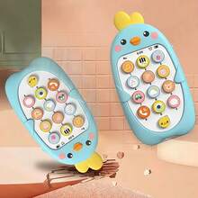 1 Stück multifunktionales süßes Baby Handy Spielzeug, sensorisches Lernspielzeug mit verschiedenen Geräuschen, Lichtern und Musikeffekten, kann als Zahnen Spielzeug verwendet werden, Geschenk für Baby Jungen und Mädchen - Verschiedenfarbig - Übersicht 12