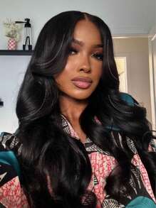 UNice Hair Blendaway HD Real Scalp™ Wig 13x4 Invisible Lace Frontal Loose Wave With Face Framing Curtain Bangs Trueskin™ Base Built In Bald Cap Drawstring Pre Styled Hairline Pre Cut Pre Plucked Knotless Unice Hair