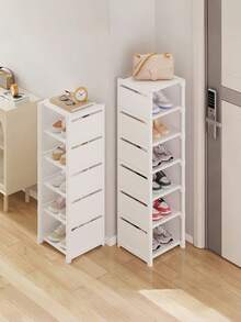 1pc - Multi-Tier Shoe Rack, Shoe Cabinet, Easy To Install, Multi-Function Storage, Home Essentials