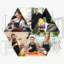 Salon Hairdressing Canvas Kitchen Aprons For Woman Men Chef Work Apron For Grill Restaurant Bar Shop Cafes Beauty Nails Studios Uniform,Back To School,Travel Holiday Essentials,Hair Accessories For Women - Multicolor - View 6