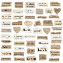 50PCS Retro Tear Up English Inspirational Quotes Stickers DIY Water Cup Scooter Notebook Stickers,School Supplies,Back To School