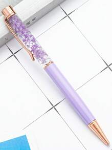 2pcs Random Dried Flower Ball Point Pen. Elegant Ballpoint Pen, Suitable For Women, Girls, Teachers, School, Office As Graduation Gift. Black Ink, Medium Nib. Suitable For Females, Girlfriends, Daughters, Teachers And Others, Or Can Be Placed In Office, Stationery Shop, Home, School, Etc. School Supplies,Back To School