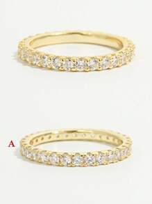 A Classic Shiny, Elegant, Stylish And Gorgeous 925 Silver Artificial Cubic Zirconia Full Circle Round Stone Ring Ladies Dating Party Banquet Reflects The Charm Gift Wedding Engagement Bridal Jewelry