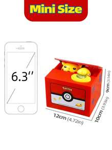 pokemon Pokemon Pikachu Electric Piggy Bank With Pokeball Design - Fun Musical Coin Bank For Saving Money Perfect For Fans And Home Decor