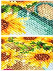 1Pcs The Cross On The Hillside Diamond Handmade Diamond Embroidered Mosaic Set For Home Decoration Gifts 30x40cm - 白色 - 查看 7