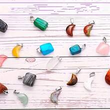 5/10/20/30/40 Pezzi di Ciondoli in Pietra Naturale - Perle Asimmetriche di Gemme Varie, Ciondoli di Pietra di Luna - Adatti per la Creazione di Gioielli Fai-da-Te, Bracciali, Collane, Orecchini, Perle