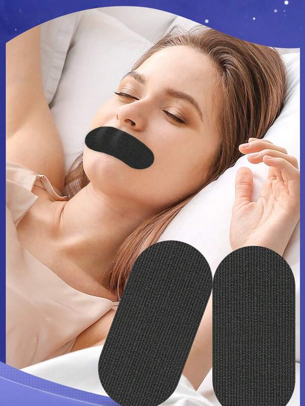 15/30/50 pares/piezas de parches anti ronquidos y tapones para los oídos que cancelan el ruido. Parches negros para la boca, transpirables y cómodos, ayudas para dormir que reducen eficazmente los ronquidos ajustando físicamente las vías respiratorias + parches auxiliares anti ronquidos + adecuados para escenarios de sueño diario, todas las estaciones